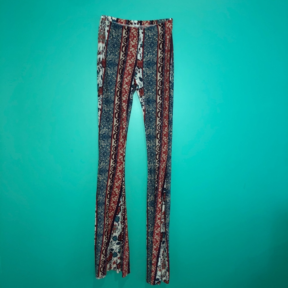 indie tight pants that flow at the bottom!